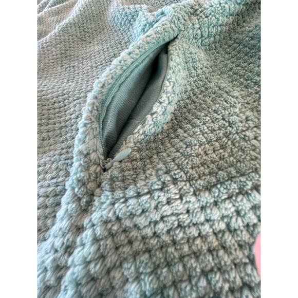 Magellan Outdoors teal classic fit 1/4 zip Textured Fleece pullover Large - Picture 10 of 11